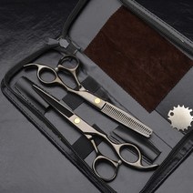 제이끌레르 프리미엄 홈케어 헤어 미용가위 블랙, (블랙)헤어미용가위세트