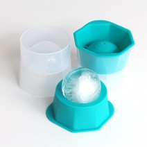 위쥬 원형 동그란 아이스볼메이커 왕볼 둥근볼 실리콘 얼음틀 아이스트레이 1구/2P, 오션블루(2P)