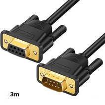 RS232 9핀 시리얼 연장 케이블 3m 블랙