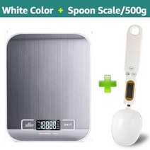 커피 차 고정밀 분말 전자 저울 미니 휴대용 계량 가정용 스케일 디지털 주방 규모 5kg/10kg 식품 다기능 304 스테인레스 스틸 밸런스 LCD 디스플레이 측정 그램 온스 요리, 흰색 SP가 있는 흰색, 10kg