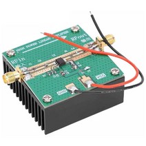 방열판 작동 주파수가있는 RF 전력 증폭기 400-2700MHz 증폭 모듈 FM Ham 라디오 용 1W RF 로그 감지기, 70x50x22mm, 금속, 그린 블랙