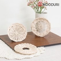 우드리 꽃받침 티코스터 라탄 만들기 DIY키트 전통 공예 소품 교육 영상 제공