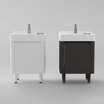[새턴바스] RSA-6520 하부장 538x440x825 라운드 세면대 세면기 블랙 화이트 욕실하부장, 트랩 X 색상 - ( I자트랩(바닥배수) X 그레이), 1개