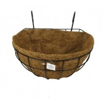 코코넛 야자수 바구니 - 베란다 걸이용 29X15cm : 꽃 생화 조화 드라이 플라워 화분 꽃바구니 화분 받침 플라워 원데이클래스