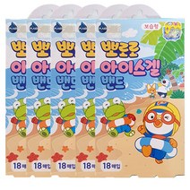 뽀로로 아이스겔 밴드 18매입 모기밴드, 5통+맑은누리손소독티슈