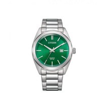 [정품] 시티즌 쿼츠 젠츠 41mm 스테인레스 스틸 그린 실버 Quartz Gents Stainless Steel Green Silver 1119738
