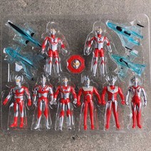 울트라맨 고질라 시리즈 세트 피규어 인형 선물, 8pcs 선물 상자 - 움직이는 팔