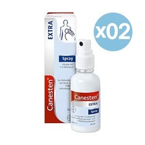Canesten Extra Spray 카네스텐 엑스트라 스프레이 25 ml 2팩, 2개, 25ml