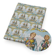 가죽공예 도구세트 만화 캐릭터 캔디 프린트 인조 가죽 시트 합성 원단 DIY 귀걸이 헤어 보우 공예 20x33cm, [15] 1144098001