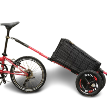 자전거 트레일러 수레 바이크 카트 연결 마트 장바구니, 올블랙