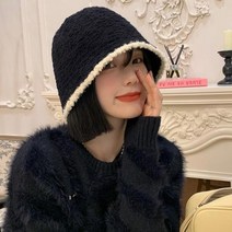 부클 골지 니트 벙거지 버킷햇 뜨개 뽀글이 모자