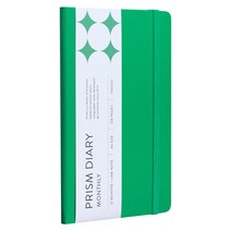 인디고 프리즘 A5 먼슬리 만년형 다이어리 (월간), 애플그린