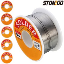 전기납땜 Stonego 6337 주석 합금 솔더 와이어 로진 코어 0.3-2mm 2 플럭스 릴 용접 라인 50g100g 전기 용접 케이블, 0.6mm, 50 그램