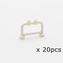 산업용 사다리 도시 친구 집 MOC 부품 울타리 계단 사다리 게이트 빌딩 블록 도어 창 인물 성 정원 벽돌 장, 42 20 small white