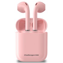 챌린지하이브리드 오토페어링 에어 완전무선 블루투스 5.0 이어폰 CHE-100ST, 핑크