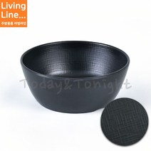 Kitchen 블랙 업소용 대접 국그릇 탕기 음식점 대접볼 멜라민 체크, Kitchen_특대접 체크(흑) 7917, 1개