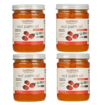 누티바 비정제 Red Palm Oil 레드 팜 오일 444ml 4팩, 4개