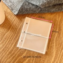 23년다이어리 회사 업무용 다이어리 무지 MINKYS-Kawaii Little Puppy Dog Pocket Notebook Kpop Photocard DIY 북 저널 일정 플래너, [07] sleeves 2 inch