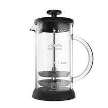 Mavo 스테인리스 스틸 더블 프렌치프레스 600ml, 1개, 블랙