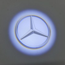 그린텍 (무변색) new 벤츠 E클래스 LED 고급형 도어램프 도어라이트 순정교체형 (신형 A클 B클 C클 E클 W212 W213 CLS GLA GLC GLE GLS ML GL ), A타입(무변색렌즈), 순정형 로고