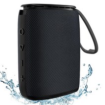 Hadisala IPX7 Waterproof Speaker Bluetooth 5.0 Portable Wireless Shower Speaker with Mic TF Card, CHINA _Dark, Dark