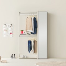 한샘 스테이 드레스룸 세트 126cm 거울형, 컬러:A형 : 화이트(A)