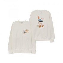 [국내매장판] 엠엘비 MLB 래빗 메가오버핏 맨투맨 NY (Cream)