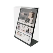 스탠딩메뉴판A4(L자/검정) 1442 테이블POP 230x90x310(mm) 1개입, 3개