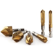 카운터 싱크 비트 드릴날 세트 6p 목공비트세트