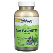 Solaray 쏘팔메토 소팔매토 미국산 580mg 180캡슐 360식물성 캡슐, 180 개