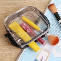 꼬리별 지퍼 투명 파우치 사각 방수 생활잡화