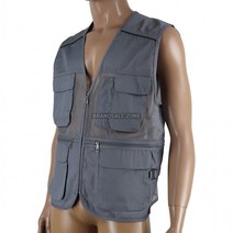 ITR-v37c 여름작업조끼 그레이색 학생회조끼 투쟁조끼