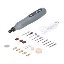 베이비그라인더 충전그라인더 미니 무선 드릴 전원 도구 전기 그라인딩 액세서리 세트 조각 펜 도구 그라인더, 회색