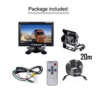 트럭 후방 카메라 12V/24V 4 핀 IR 야간 투시경 자동차 후면보기 백업 카메라 키트 7 "RV 버스 긴 트, 03 7 inch 20m cable