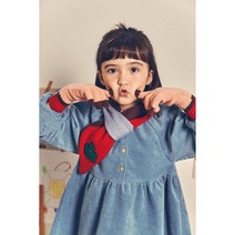 [리틀그라운드8] 데님인더박스(72C11-851-02)롱니트핑크장갑 아동장갑 니트장갑 겨울장갑 데일리룩 선물