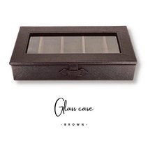 가죽 안경 선글라스 케이스 악세사리 보관함 3색상, 카멜