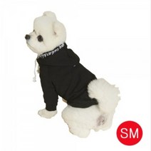 중대형견옷 베어 후드 티셔츠 블랙 SM