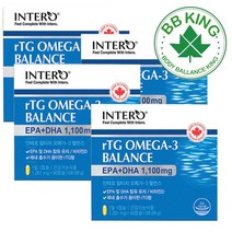 비비킹 인테로 rtg 오메가3 밸런스 EPA DHA 1 100mg, 90정, 4개