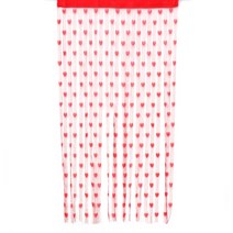 24평 32평 34평 거실커튼 100x200cm 화이트 레드 하트 퓨어 나비주름쉬폰커튼