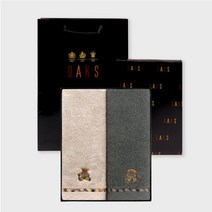 닥스타올 솔리드체크세면2매세트, 선물포장