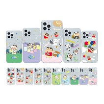 짱구 잠옷 흰둥이 짱아 갤럭시 S20 투명 젤리 케이스, 개구쟁이 팬더짱구