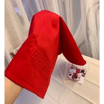 오리스타 카페린넨 레드 바 타올 바리스타 카페커피용품 행주티슈 키친 주방 면행주 레스토랑 테이블냅킨, 1개