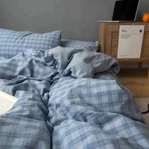 이불 북유럽 공주 보라색 침구 세트 소녀/남아 싱글/더블 사이즈 플랫 시트 커버 베개 침대 가정용 섬유