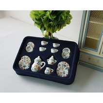 미니어쳐 그릇 플라워 미니 도자기 17P 장식소품