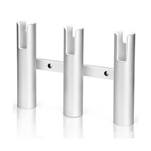 BAYSUN 3 Tube Aluminium Fishing Rod Holders Link Wall Mounted Pod Rack Be Suitable for Marine Boat Y