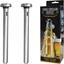 DERNORD Beer Chiller Stick - 2 Pack Stainless Steel Drink Chiller Sticks Keep Bottled Drinks Cold Wi, 1