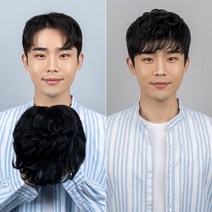 블링하이 ABC 전체가발 5종 쓰기쉬운 트렌디한 남자머리 패션가발 남자, 1개, 5. 시스루 댄디펌 M 자연갈색