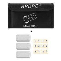 불티 방지 포 커버 방염 천 용접 단프라 시트 배터리 가방 for dji mini 3, 세트 b