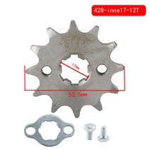 자전거 스프라켓 경량 내구성 4# 체 7/0 0T T 4T 7T ~ 먼지 용 톱니 앞 엔진 스킷, [03] 17MM   12T