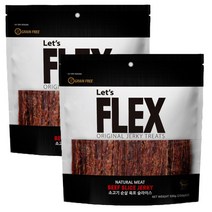 플렉스 반려견 간식 순살육포 500g, 소고기 육포 슬라이스, 2개